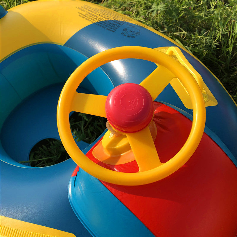 Infant and toddler swimming ring car swimming ring with steering wheel seat ring baby seat ring inflatable swimming ring