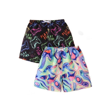 boy's Swim Trunks, Flat-Cut Sports Shorts for Kids, Beach Swimwear Set