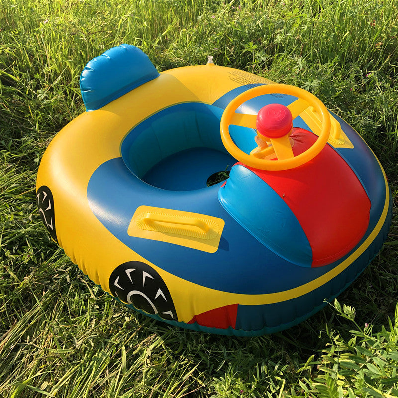 Infant and toddler swimming ring car swimming ring with steering wheel seat ring baby seat ring inflatable swimming ring