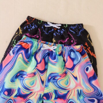 boy's Swim Trunks, Flat-Cut Sports Shorts for Kids, Beach Swimwear Set