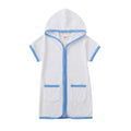 Summer New Hooded Short Sleeve One-Piece Swimwear for Kids, Fresh and Comfortable Cute Baby Long Swim Dress
