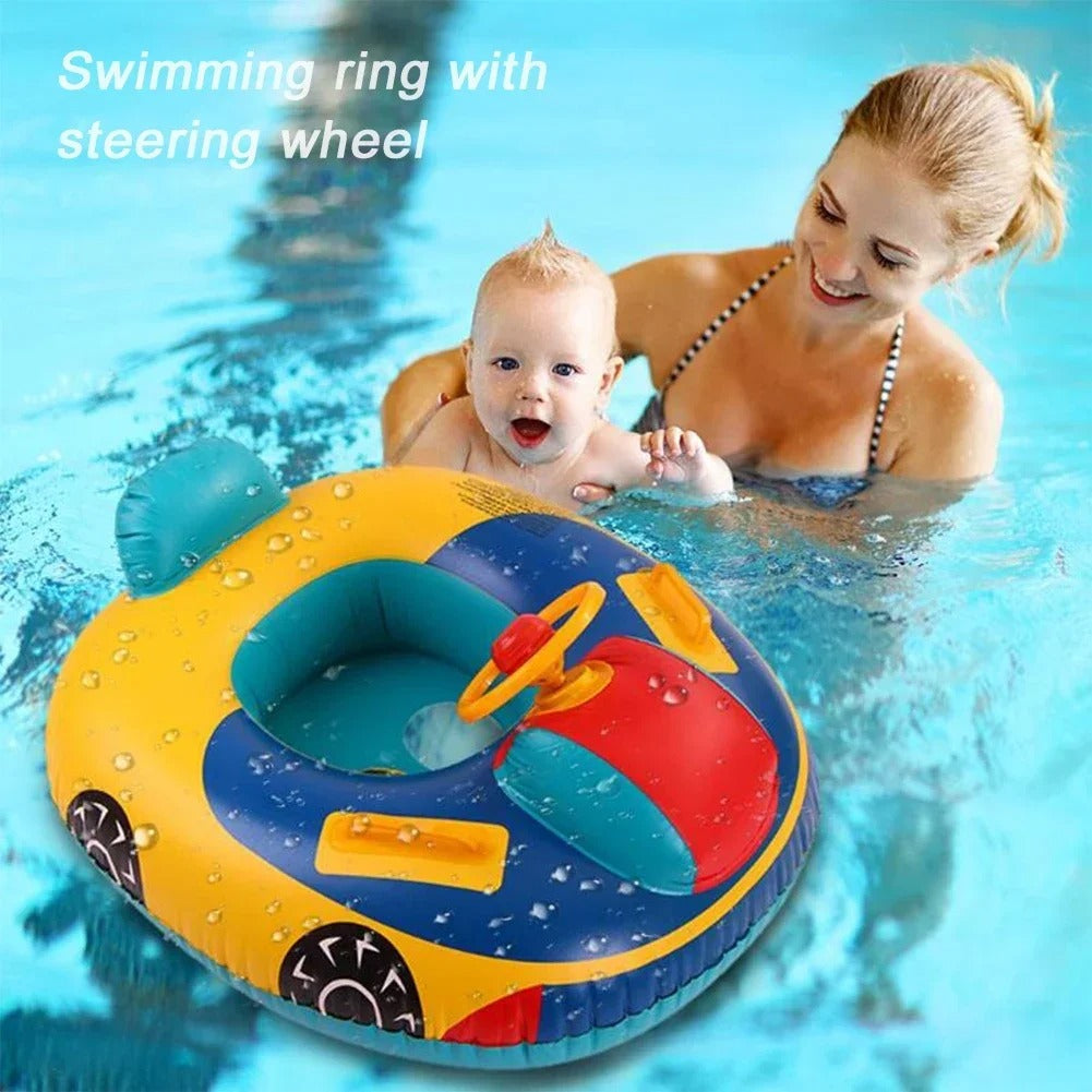 Infant and toddler swimming ring car swimming ring with steering wheel seat ring baby seat ring inflatable swimming ring