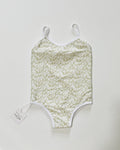 Millie One Piece Kids Swimsuit - Green Hibiscus