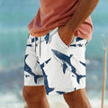 Men's Hawaiian Swim Trunks 3D Shark Print Beach Shorts Quick Dry Outdoor Leisure Sports Shorts Swimwear Fashion Men's Shorts