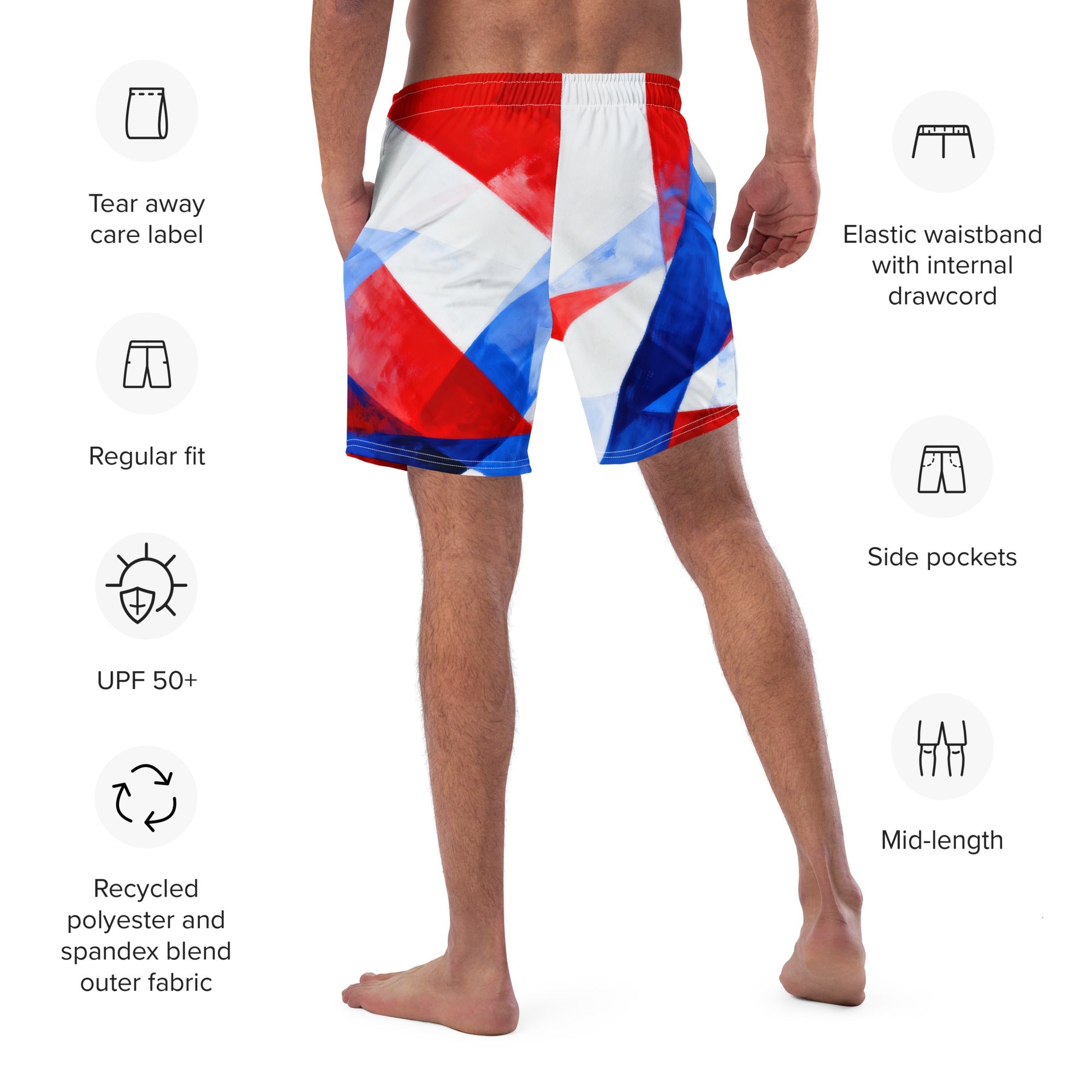 Life Coach Approved | America 250 Recycled Men's Swim Trunks