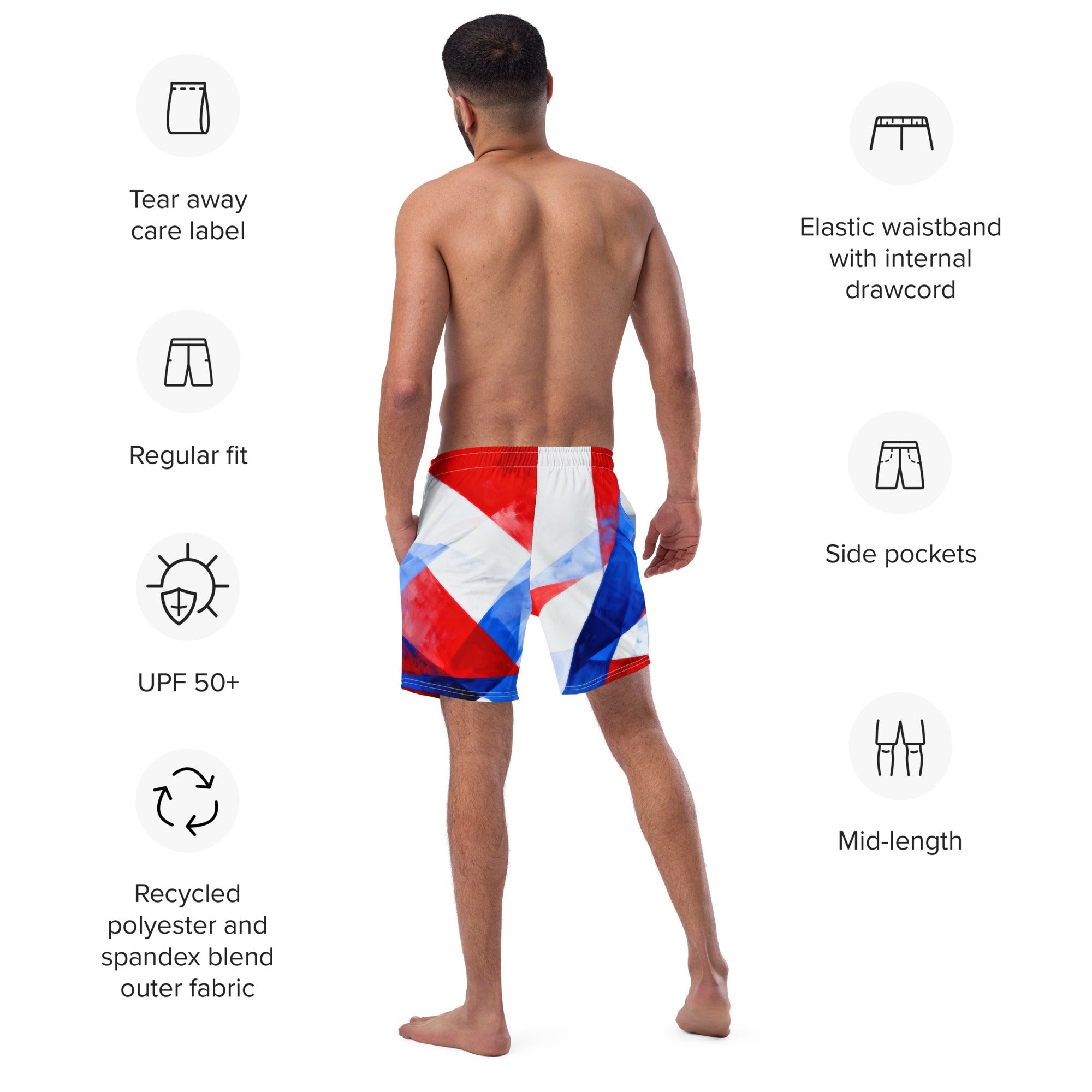 Life Coach Approved | America 250 Recycled Men's Swim Trunks