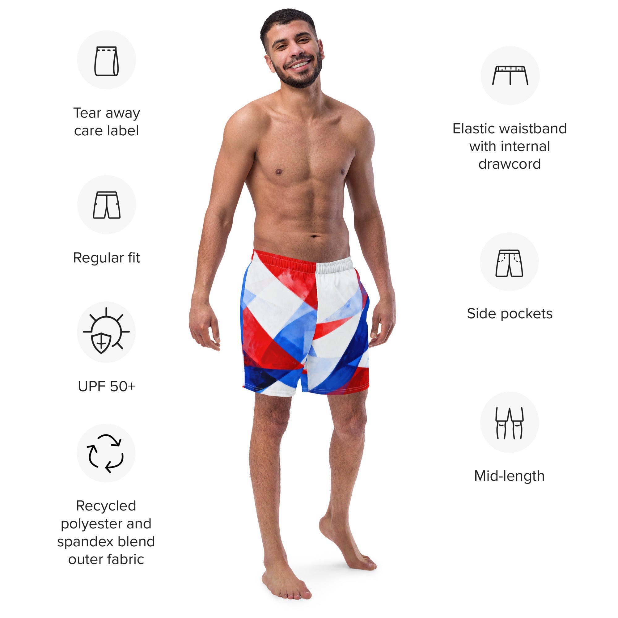Life Coach Approved | America 250 Recycled Men's Swim Trunks