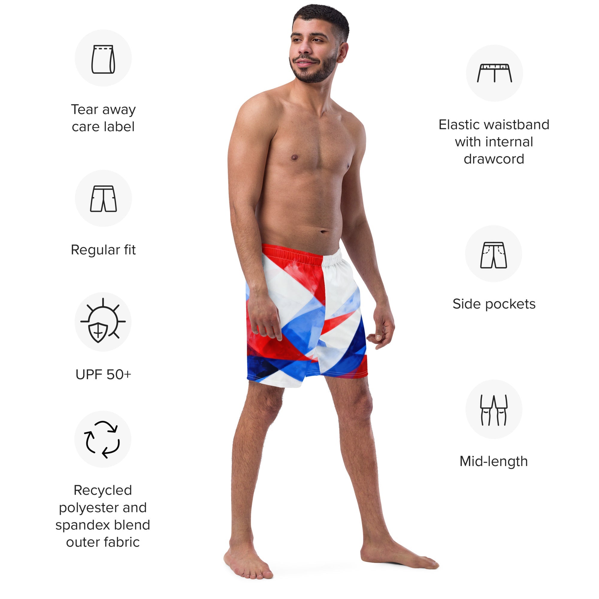 Life Coach Approved | America 250 Recycled Men's Swim Trunks