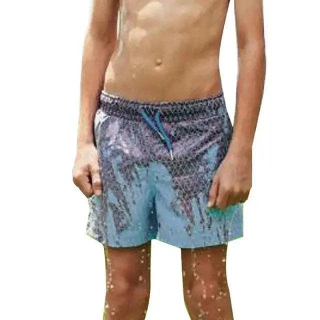 Modern Men's Summer Discoloration Swimming Trunks Magical Change Color Beach Surf Shorts Quick Dry Bathing Short Swim Pants