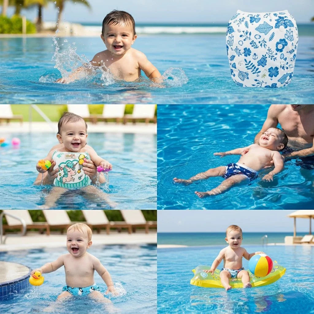 Swimming Diapers For Infants Baby Cloth Diaper Swimsuit Baby Swim Suit Children Swimwear Swimming Trunks For Girls Baby Badpak